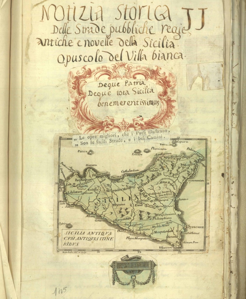 Manoscritto di Francesco Maria Emanuele Gaetani – Diari Palermitani 1788, custodito presso la Biblioteca Comunale di Palermo – Casa Professa Collocazione Qqe97